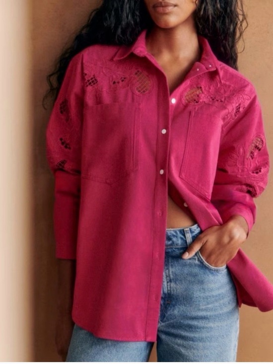 Sezane Tops - Sezane Nina Shirt in Fuschia (Size38)
